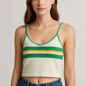 Out From Under by‎ Urban Outfitters Ribbed Striped Crop Tank